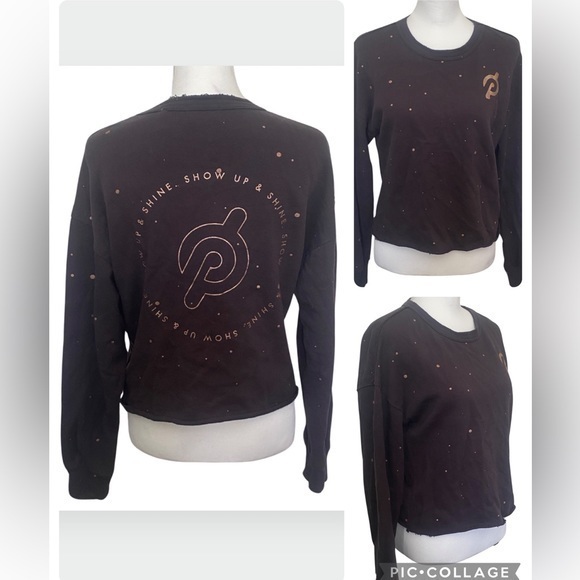 Peloton Tops - PELOTON Oversized Metallic Dot Long Sleeve Top XS